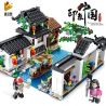 PanlosBrick 610004 Panlos Brick 610004 non  LÀNG NƯỚC GIANG NAM bộ đồ chơi xếp lắp ráp ghép mô hình Chinatown Khu Phố Tàu 1801 khối