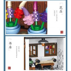 PanlosBrick 610004 Panlos Brick 610004 non  LÀNG NƯỚC GIANG NAM bộ đồ chơi xếp lắp ráp ghép mô hình Chinatown Khu Phố Tàu 1801 khối