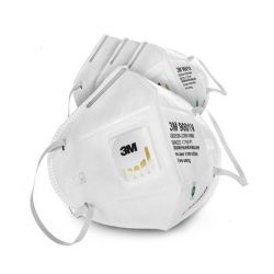 Một cái khẩu trang 3M 9001V KN90 lọc hơn 90% bụi siêu mịn PM2.5 , đeo tai, chun tổng hợp, chính hãng