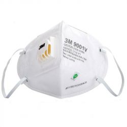 Một cái khẩu trang 3M 9001V KN90 lọc hơn 90% bụi siêu mịn PM2.5 , đeo tai, chun tổng hợp, chính hãng