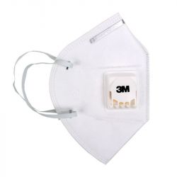 Một cái khẩu trang 3M 9002V KN90 lọc hơn 90% bụi siêu mịn PM2.5 , đeo đầu, chun tổng hợp, chính hãng