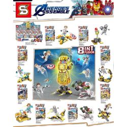 SHENG YUAN SY SY1320 1320 non  GĂNG TAY VÔ HẠN MINIFIGURE 8 SỰ KẾT HỢP bộ đồ chơi xếp lắp ráp ghép mô hình The  Ninjago Movie HEROES ASSEMBLE Ninja Lốc Xoáy