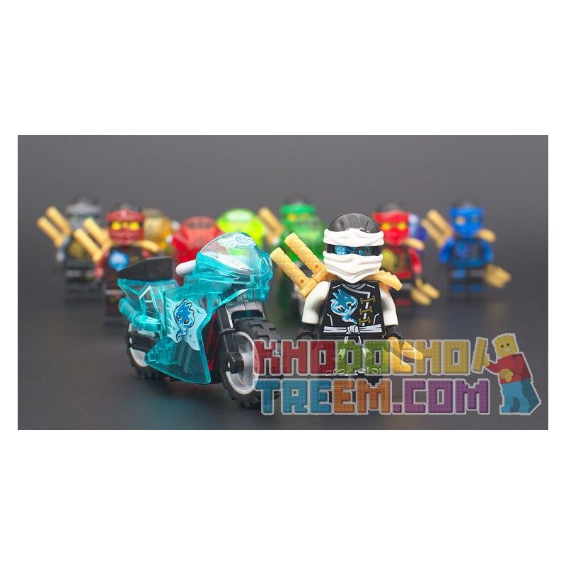 JISI 10029 10030 10031 10032 10033 10034 non  XE MÁY TRONG SUỐT MINIFIGURE 6 bộ đồ chơi xếp lắp ráp ghép mô hình The  Ninjago Movie Ninja Lốc Xoáy