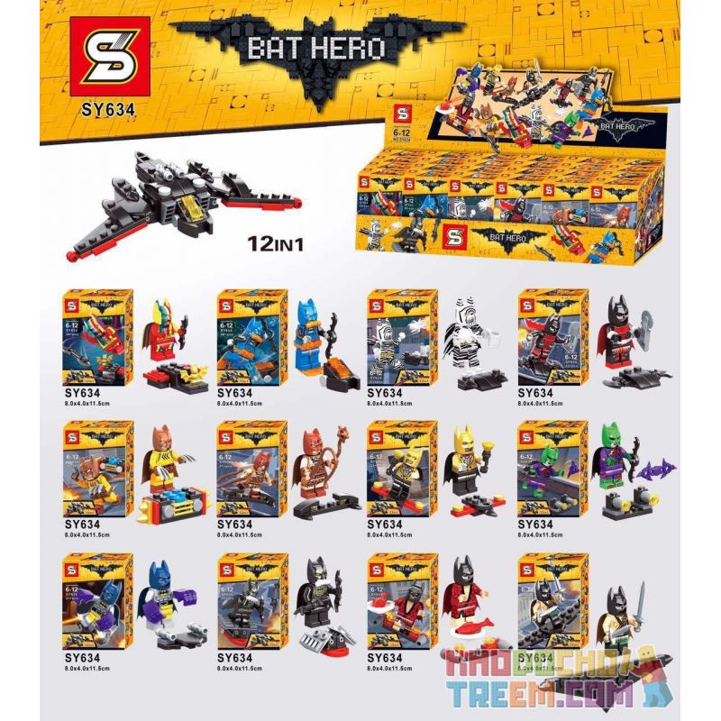 SHENG YUAN SY SY634 non  BATMAN SERIES MINIFIGURE 12 PHONG CÁCH bộ đồ chơi xếp lắp ráp ghép mô hình Super Heroes BAT HERO Siêu Nhân Anh Hùng