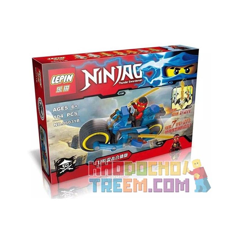 LEPIN 06031B non  BỘ ĐỒ BỐN TRONG MỘT GẮN VÀ NGỰA bộ đồ chơi xếp lắp ráp ghép mô hình The  Ninjago Movie Ninja Lốc Xoáy 104 khối