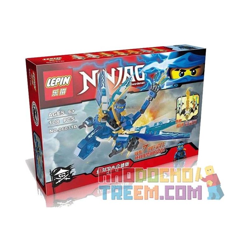 LEPIN 06031D non  BỘ ĐỒ BỐN TRONG MỘT GẮN VÀ NGỰA bộ đồ chơi xếp lắp ráp ghép mô hình The  Ninjago Movie Ninja Lốc Xoáy 108 khối