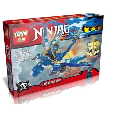 LEPIN 06031D non  BỘ ĐỒ BỐN TRONG MỘT GẮN VÀ NGỰA bộ đồ chơi xếp lắp ráp ghép mô hình The  Ninjago Movie Ninja Lốc Xoáy 108 khối
