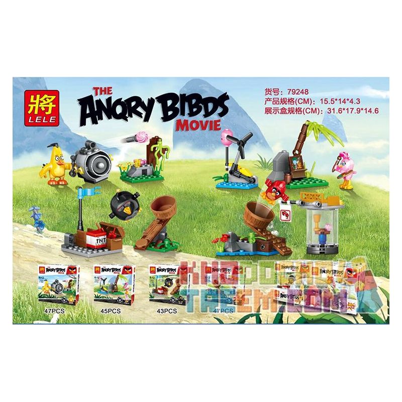 LELE 79248 non  CẢNH NẢY bộ đồ chơi xếp lắp ráp ghép mô hình The Angry Birds Movie Những Chú Chim Điên 182 khối
