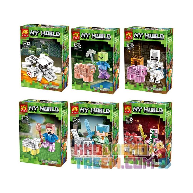 LELE 79250 non  NHÂN VẬT NHỎ bộ đồ chơi xếp lắp ráp ghép mô hình Minecraft Game Xây Dựng