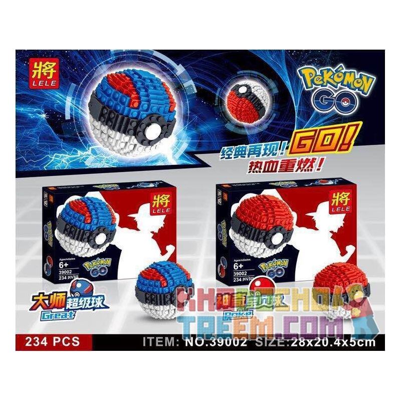 LELE 39002 non  ELFBALL. bộ đồ chơi xếp lắp ráp ghép mô hình Pokémon POKEMON GO 234 khối