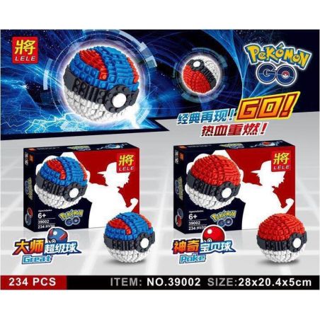LELE 39002 non  ELFBALL. bộ đồ chơi xếp lắp ráp ghép mô hình Pokémon POKEMON GO 234 khối