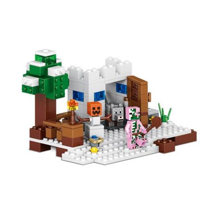 LELE 79252B non  CUỘC SỐNG TUYẾT bộ đồ chơi xếp lắp ráp ghép mô hình Minecraft Game Xây Dựng 166 khối