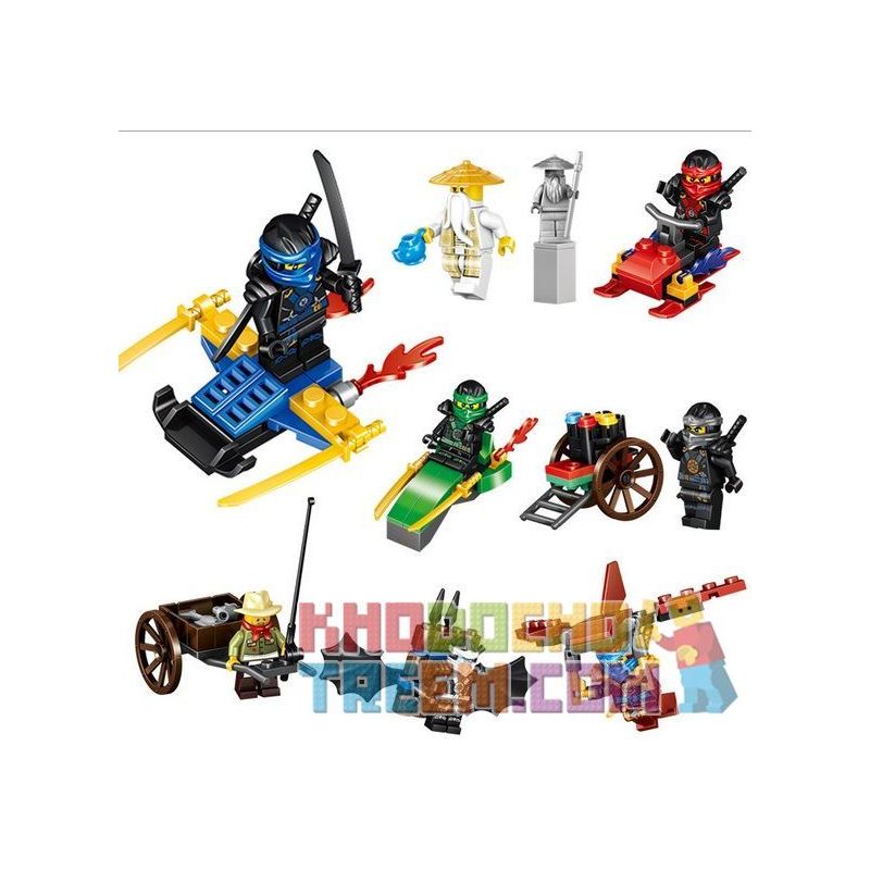 LELE 79261 non  MINI 8 GÓI bộ đồ chơi xếp lắp ráp ghép mô hình The  Ninjago Movie Ninja Lốc Xoáy
