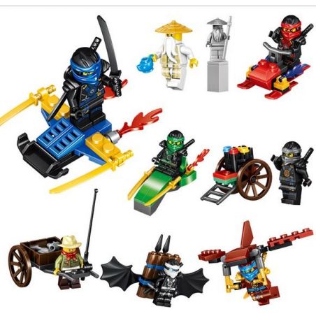 LELE 79261 non  MINI 8 GÓI bộ đồ chơi xếp lắp ráp ghép mô hình The  Ninjago Movie Ninja Lốc Xoáy
