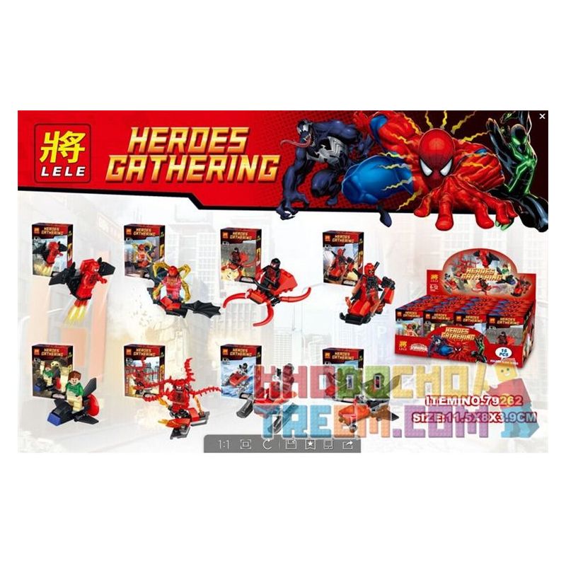 LELE 79262 non  AVENGERS LEAGUE 8 ĐƠN VỊ bộ đồ chơi xếp lắp ráp ghép mô hình Super Heroes Siêu Nhân Anh Hùng