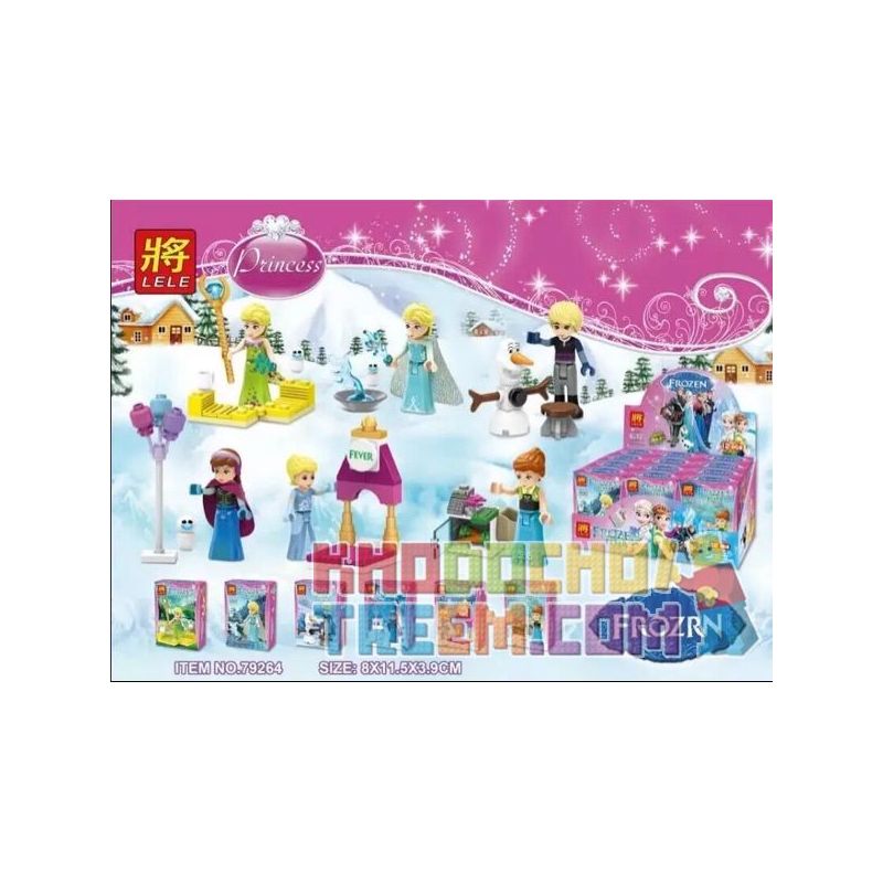LELE 79264 non  MINIFIGURE 6 GÓI bộ đồ chơi xếp lắp ráp ghép mô hình Frozen Nữ Hoàng Băng Giá