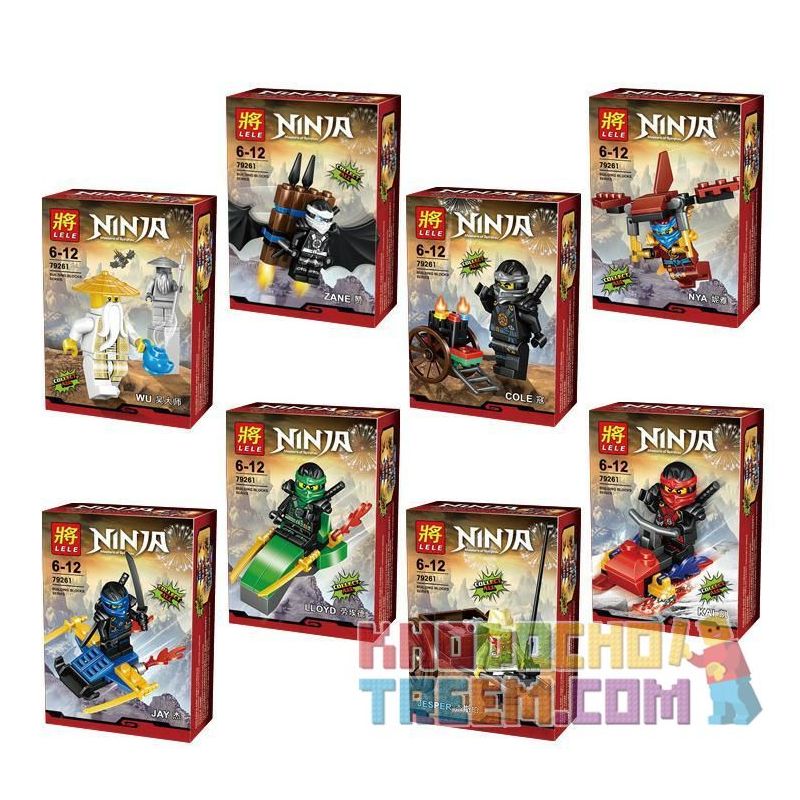 LELE 79267 non  8 CẢNH NHỎ NHỎ bộ đồ chơi xếp lắp ráp ghép mô hình The  Ninjago Movie 海盗忍者人仔系列 Ninja Lốc Xoáy