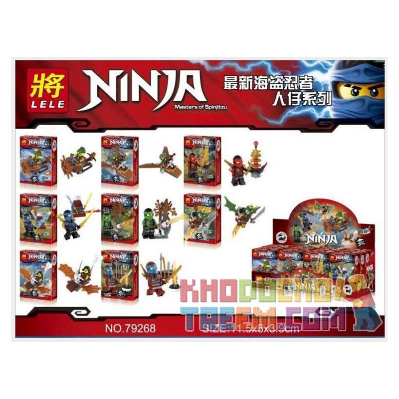 LELE 79268 non  MINI 8 GÓI bộ đồ chơi xếp lắp ráp ghép mô hình The  Ninjago Movie Ninja Lốc Xoáy