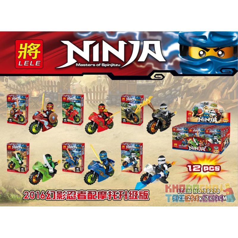 LELE 79270 non  MÔ TÔ THU NHỎ 6 KIỂU bộ đồ chơi xếp lắp ráp ghép mô hình The  Ninjago Movie Ninja Lốc Xoáy