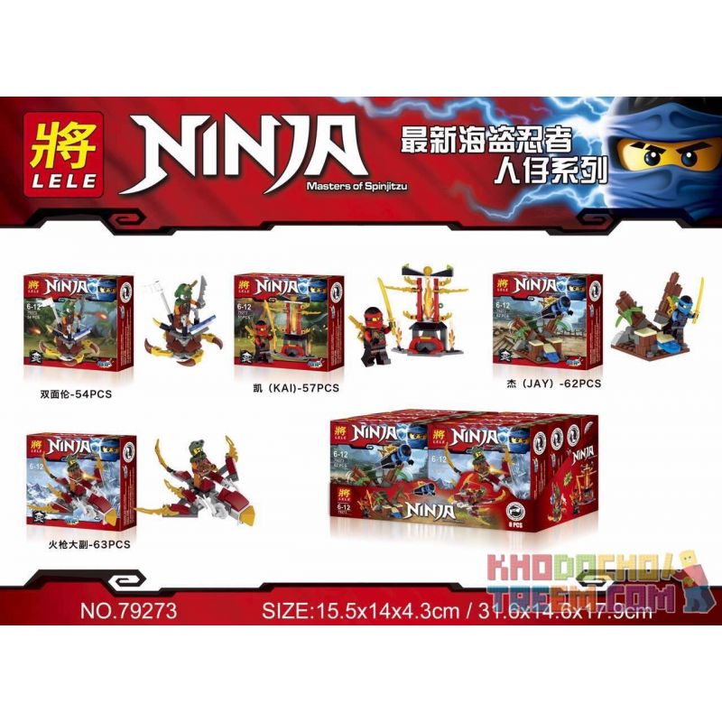 LELE 79273 non  NHÂN VẬT NHỎ bộ đồ chơi xếp lắp ráp ghép mô hình The  Ninjago Movie Ninja Lốc Xoáy 236 khối