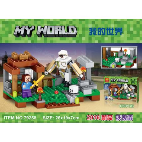 LELE 79258 non  BỮA ĂN SÁNG bộ đồ chơi xếp lắp ráp ghép mô hình Minecraft MY WORLD Game Xây Dựng 159 khối