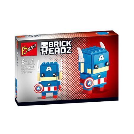 NOT  IRON MAN & CAPTAIN AMERICA 41492 JISI 6805 6806 Kazi KY147-6 147-6 KY147-7 147-7 xếp lắp ráp ghép mô hình NGƯỜI SẮT & ĐỘI TRƯỞNG MỸ Brickheadz Nhân Vật Đầu To 184 khối