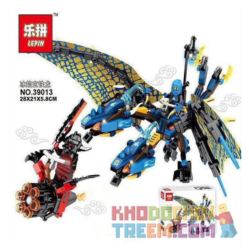 LEPIN 39013 non  NGỌN LỬA BĂNG DARK IRON DRAGON bộ đồ chơi xếp lắp ráp ghép mô hình The  Ninjago Movie Ninja Lốc Xoáy