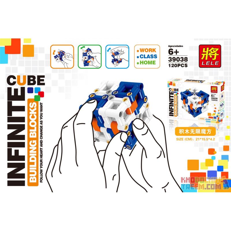 LELE 39038 non  KHỐI VÔ HẠN bộ đồ chơi xếp lắp ráp ghép mô hình  INFINITE CUBE Kỹ Thuật Công Nghệ Cao Mô Hình Phương Tiện 120 khối