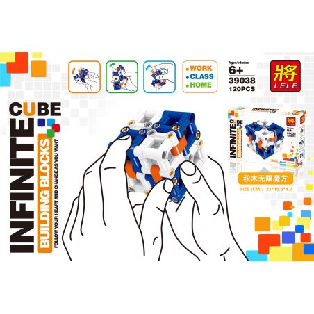 LELE 39038 non  KHỐI VÔ HẠN bộ đồ chơi xếp lắp ráp ghép mô hình  INFINITE CUBE Kỹ Thuật Công Nghệ Cao Mô Hình Phương Tiện 120 khối