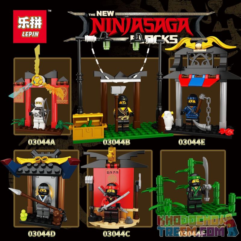 LEPIN 03044A 03044B 03044C 03044D 03044E 03044F non  PHANTOM NINJA MINIFIGURE CẢNH NHỎ SÁU TRONG MỘT bộ đồ chơi xếp lắp ráp ghép mô hình The  Ninjago Movie Ninja Lốc Xoáy 37 khối