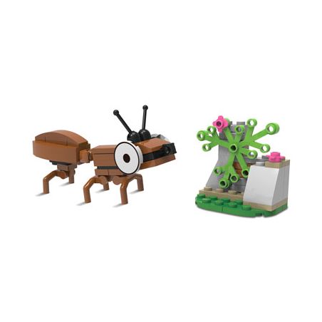 Kazi KY80021-3 80021-3 non  CON KIẾN ​​NHỎ HẠNH PHÚC bộ đồ chơi xếp lắp ráp ghép mô hình Insect Series Côn Trùng 53 khối