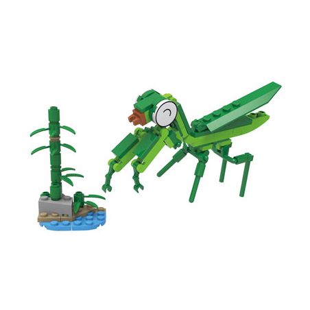 Kazi KY80021-4 80021-4 non  BỌ NGỰA NHỎ HẠNH PHÚC bộ đồ chơi xếp lắp ráp ghép mô hình Insect Series Côn Trùng 67 khối