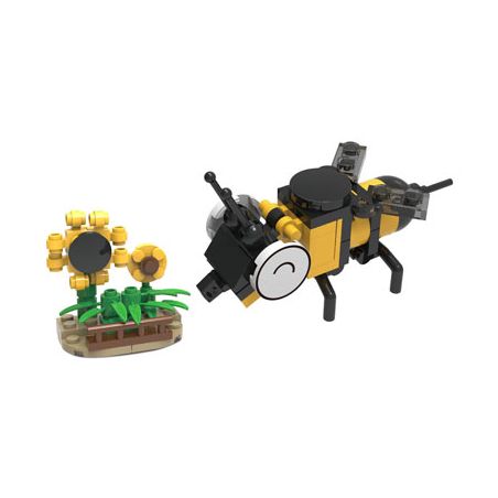 Kazi KY80021-5 80021-5 non  ONG HẠNH PHÚC bộ đồ chơi xếp lắp ráp ghép mô hình Insect Series Côn Trùng 59 khối