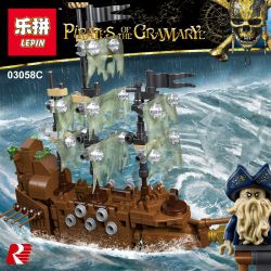 LEPIN 03058D non  NGƯỜI HÀ LAN BAY bộ đồ chơi xếp lắp ráp ghép mô hình Pirates Of The Caribbean Cướp Biển Vùng Caribe 278 khối