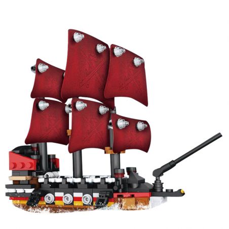LEPIN 03058B non  ANNE QUEEN REVENGE. bộ đồ chơi xếp lắp ráp ghép mô hình Pirates Of The Caribbean Cướp Biển Vùng Caribe 266 khối