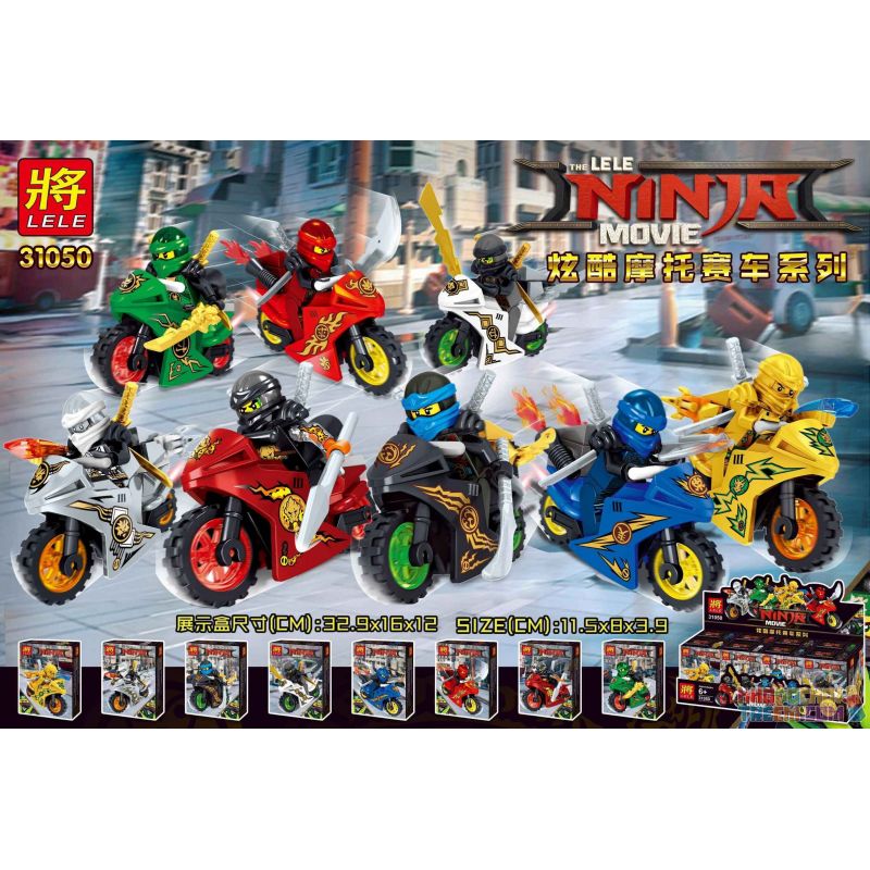 LELE 31050 non  NINJA CƯỠI MÔ TÔ PHÂN KHỐI LỚN bộ đồ chơi xếp lắp ráp ghép mô hình The  Ninjago Movie Ninja Lốc Xoáy