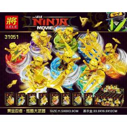 LELE 31051 non  GOLDEN NINJA MINIFIGURE 8 GÓI bộ đồ chơi xếp lắp ráp ghép mô hình The  Ninjago Movie Ninja Lốc Xoáy