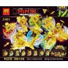 LELE 31051 non  GOLDEN NINJA MINIFIGURE 8 GÓI bộ đồ chơi xếp lắp ráp ghép mô hình The  Ninjago Movie Ninja Lốc Xoáy