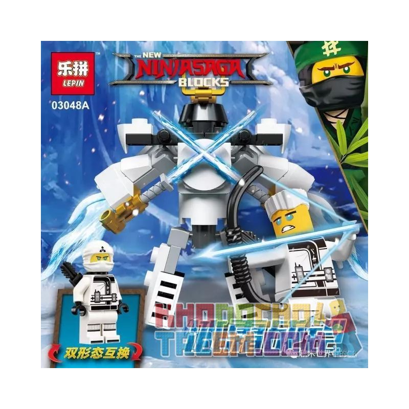 LEPIN 03048A non  BATTLEPLATE OF FROST bộ đồ chơi xếp lắp ráp ghép mô hình The  Ninjago Movie Ninja Lốc Xoáy 80 khối