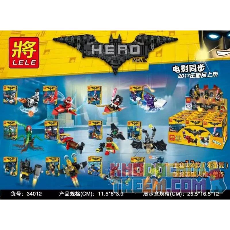 LELE 34012 non  BATMAN SERIES MINIFIGURE 12 MÔ HÌNH bộ đồ chơi xếp lắp ráp ghép mô hình Super Heroes Siêu Nhân Anh Hùng
