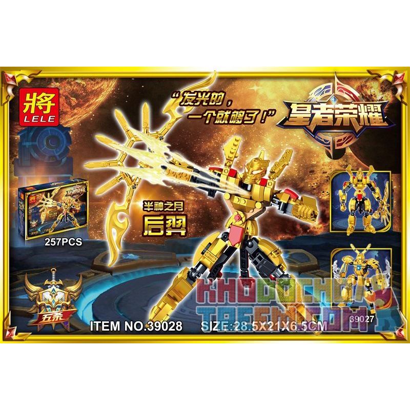 LELE 39028 non  Á THẦN MOON HOU YI bộ đồ chơi xếp lắp ráp ghép mô hình King Of Glory Hegemony Game Liên Quân 257 khối
