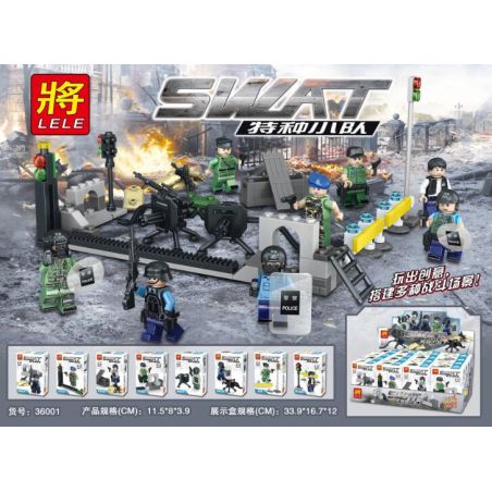 LELE 36001 non  SWAT ĐỘI ĐẶC BIỆT 12 CẢNH MINI bộ đồ chơi xếp lắp ráp ghép mô hình Swat Special Force Đặc Nhiệm