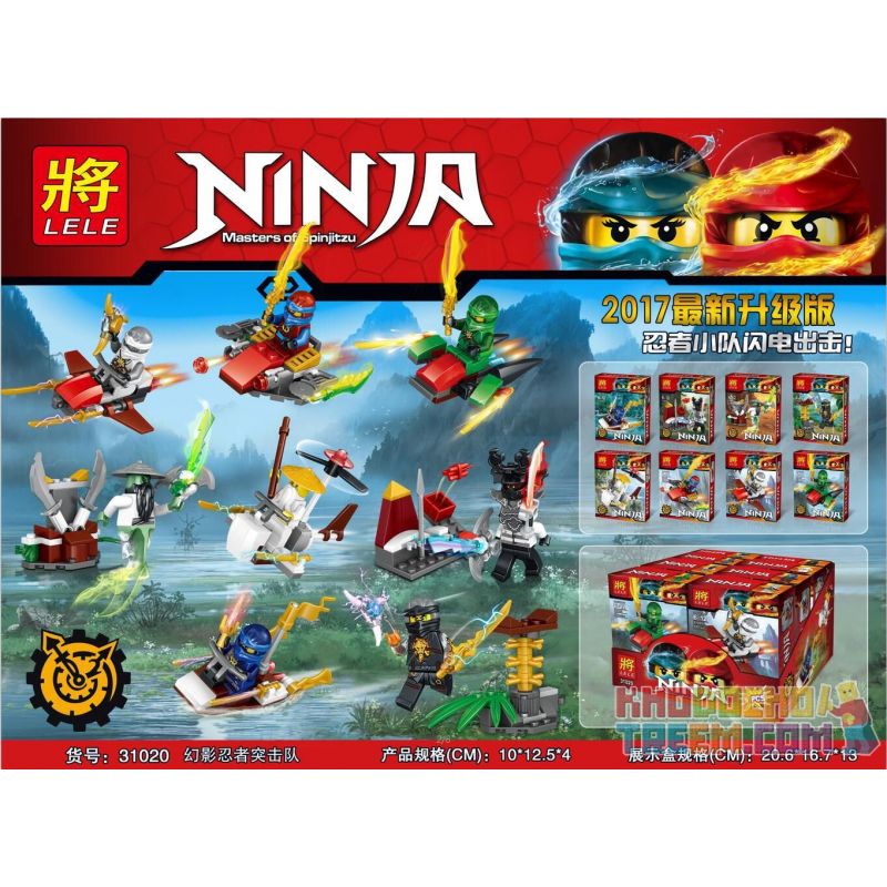 LELE 31020 non  8 CẢNH MINI NHỎ bộ đồ chơi xếp lắp ráp ghép mô hình The  Ninjago Movie 幻影忍者突击队 Ninja Lốc Xoáy