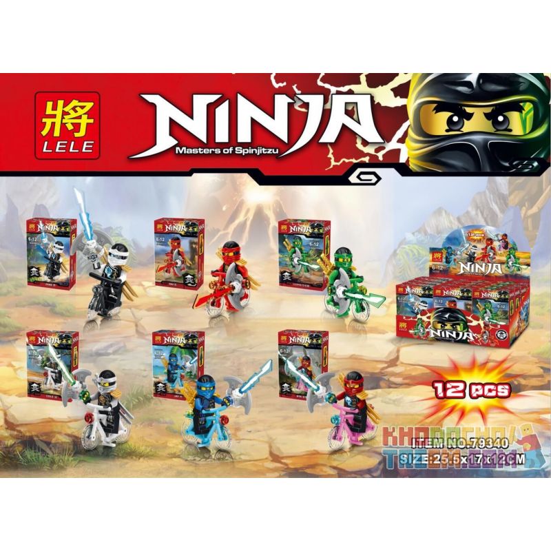 LELE 79340 non  XE ĐẠP MINI 6 KIỂU bộ đồ chơi xếp lắp ráp ghép mô hình The  Ninjago Movie Ninja Lốc Xoáy