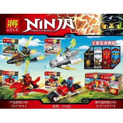 LELE 31002 non  4 XE PHANTOM NINJA MINIATURE bộ đồ chơi xếp lắp ráp ghép mô hình The  Ninjago Movie NINJA MASTERS OF SPINJITZU Ninja Lốc Xoáy