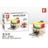 SEMBO WEKKI VIGGI SD6602 6602 non  NHÀ HÀNG THỨC ĂN NHANH MCDONALD bộ đồ chơi xếp lắp ráp ghép mô hình Mini Modular SEMBO BLOCK MCDONALD'S Đường Phố Thu Nhỏ 72 khối