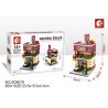 SEMBO 601512 SD6019 6019 non  CỬA HÀNG BÁNH PIZZA bộ đồ chơi xếp lắp ráp ghép mô hình Mini Modular HOLIDAY STREET PIZZA SHOP Đường Phố Thu Nhỏ 143 khối