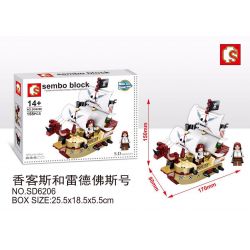 SEMBO SD6206 6206 SHENG YUAN SY SY961B 961B non  SHANKS VÀ REDFORTH bộ đồ chơi xếp lắp ráp ghép mô hình One Piece SEMBO BLOCK Đảo Hải Tặc 158 khối