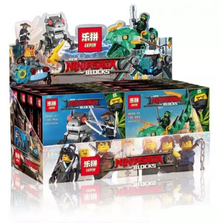 LEPIN 03052A 03052B 03052C 03052D non  NINJA MECHA 4 LOẠI bộ đồ chơi xếp lắp ráp ghép mô hình The  Ninjago Movie THE NEW NINJASAGA BLOCKS Ninja Lốc Xoáy 128 khối