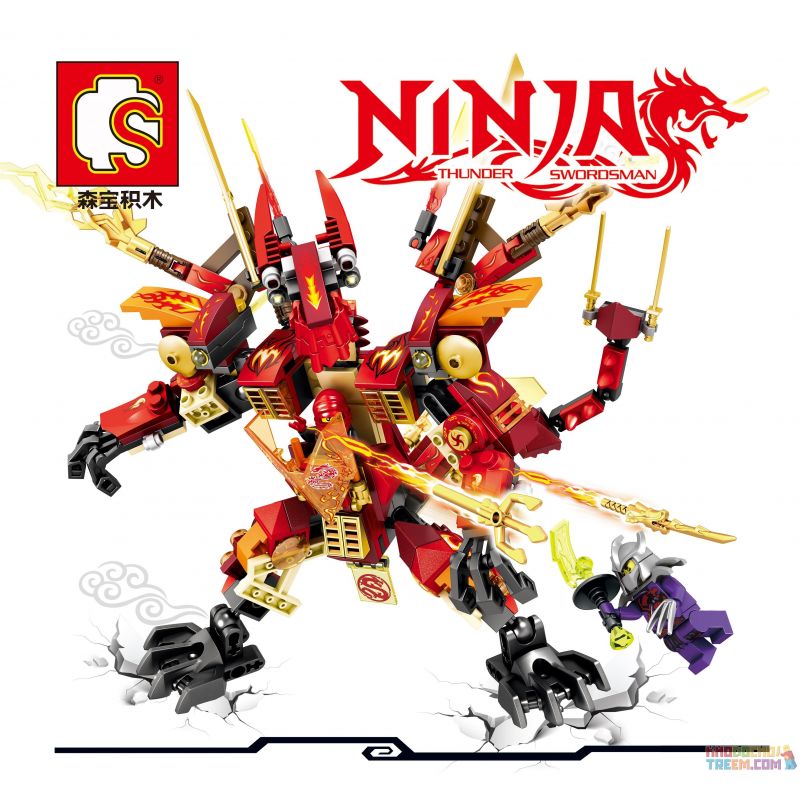 SHENG YUAN SY S8303 8303 non  GIÁP RỒNG LIERANITY bộ đồ chơi xếp lắp ráp ghép mô hình The  Ninjago Movie Ninja Lốc Xoáy 303 khối